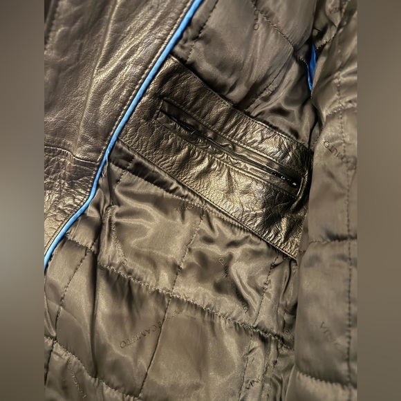 Vince Camuto Mens Motorcycle Jacket Leather - Picture 11 of 13